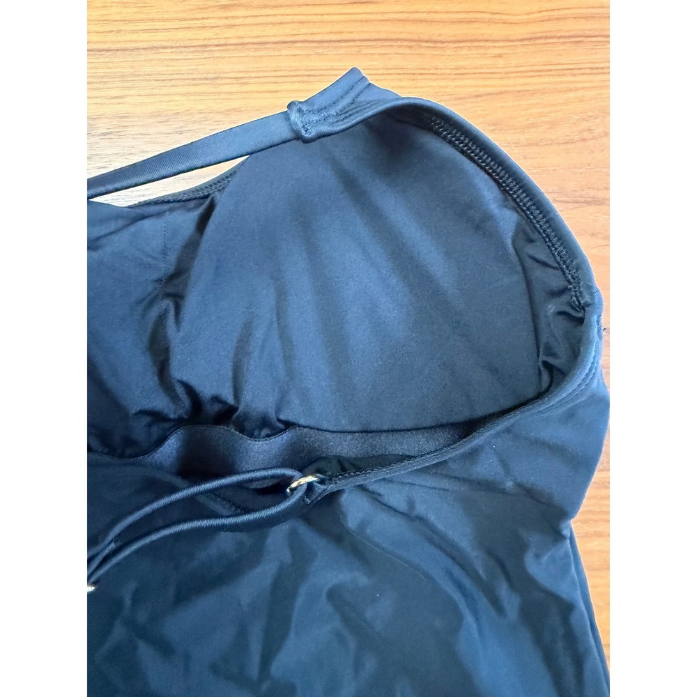 New Quince Italian Cami One-Piece‎ Swimsuit Medium Black Adjustable Straps - Picture 8 of 9